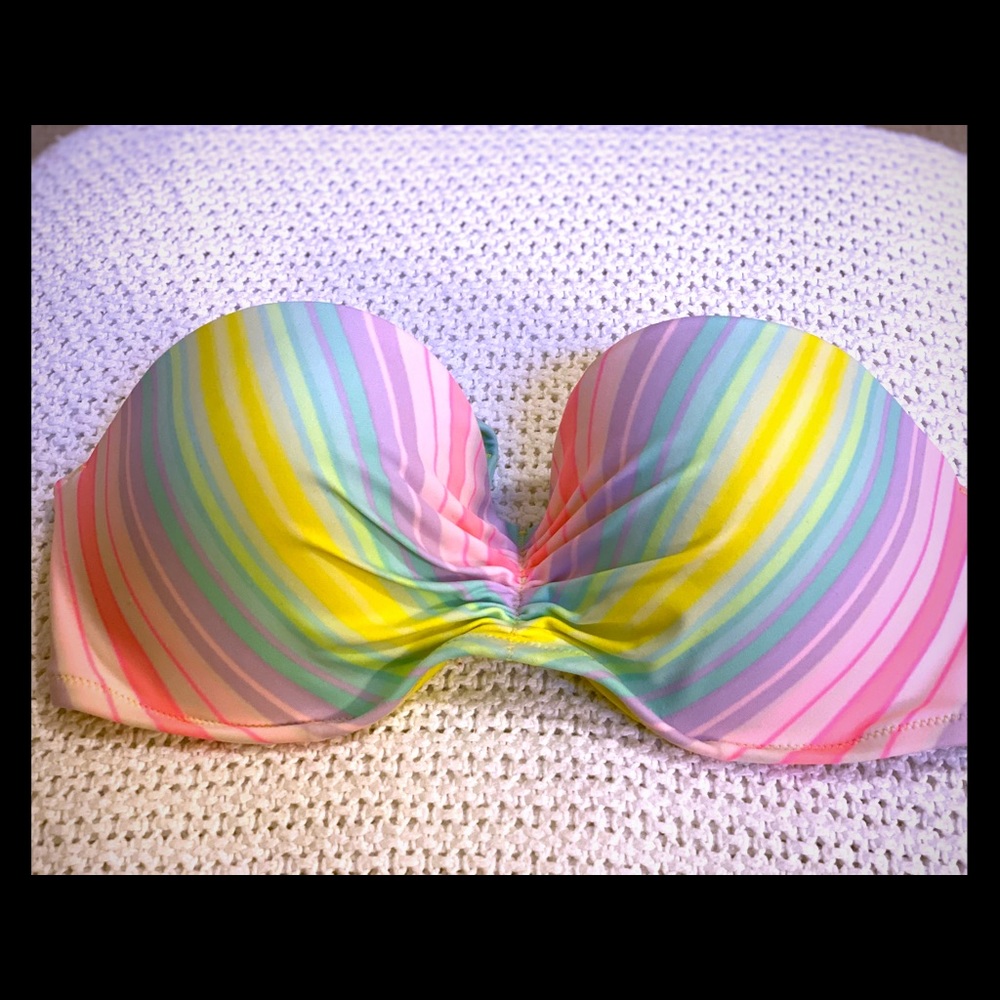 Rainbow Victoria’s Secret Bandeau Bikini Top